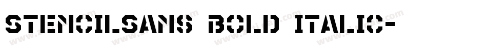 StencilSans Bold Italic字体转换